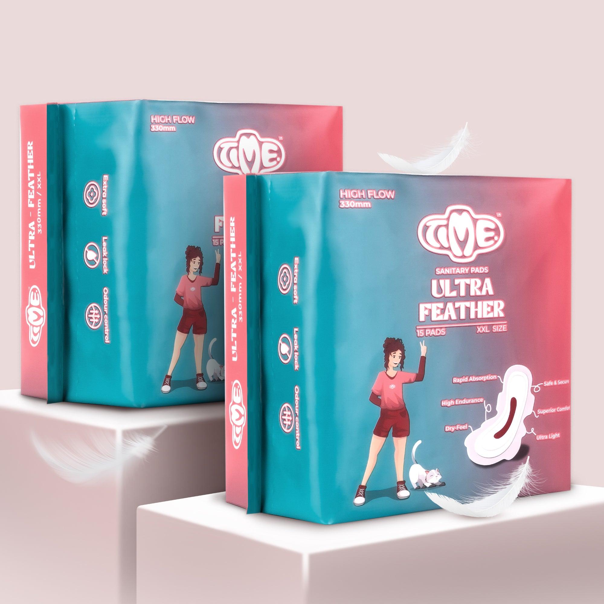 Time - Extra Large Sanitary Pads - XXL - TIMEPADS