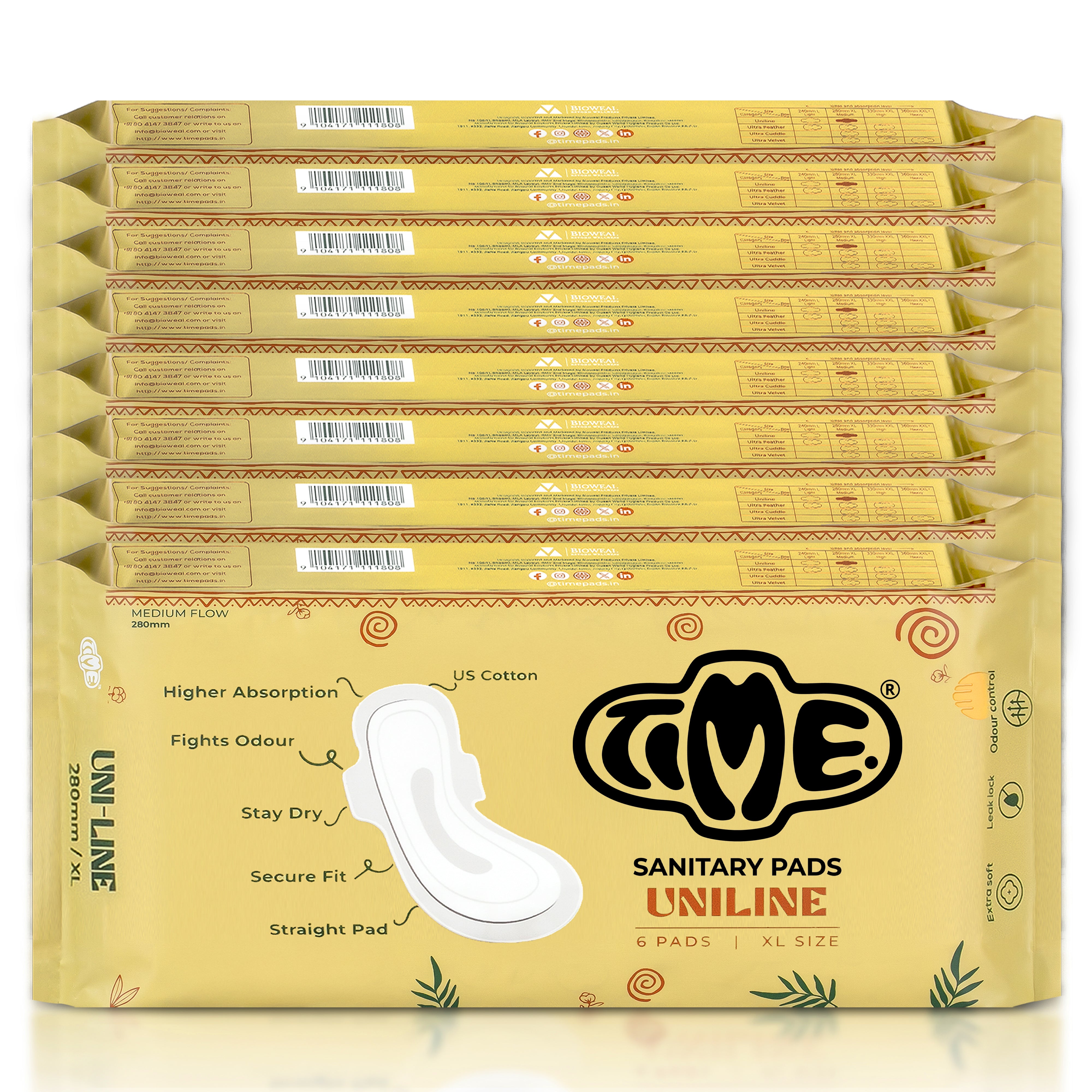 Premium fluffy US cotton netted top sheet straight pads – 6 pads × 8 packs (48 pads)