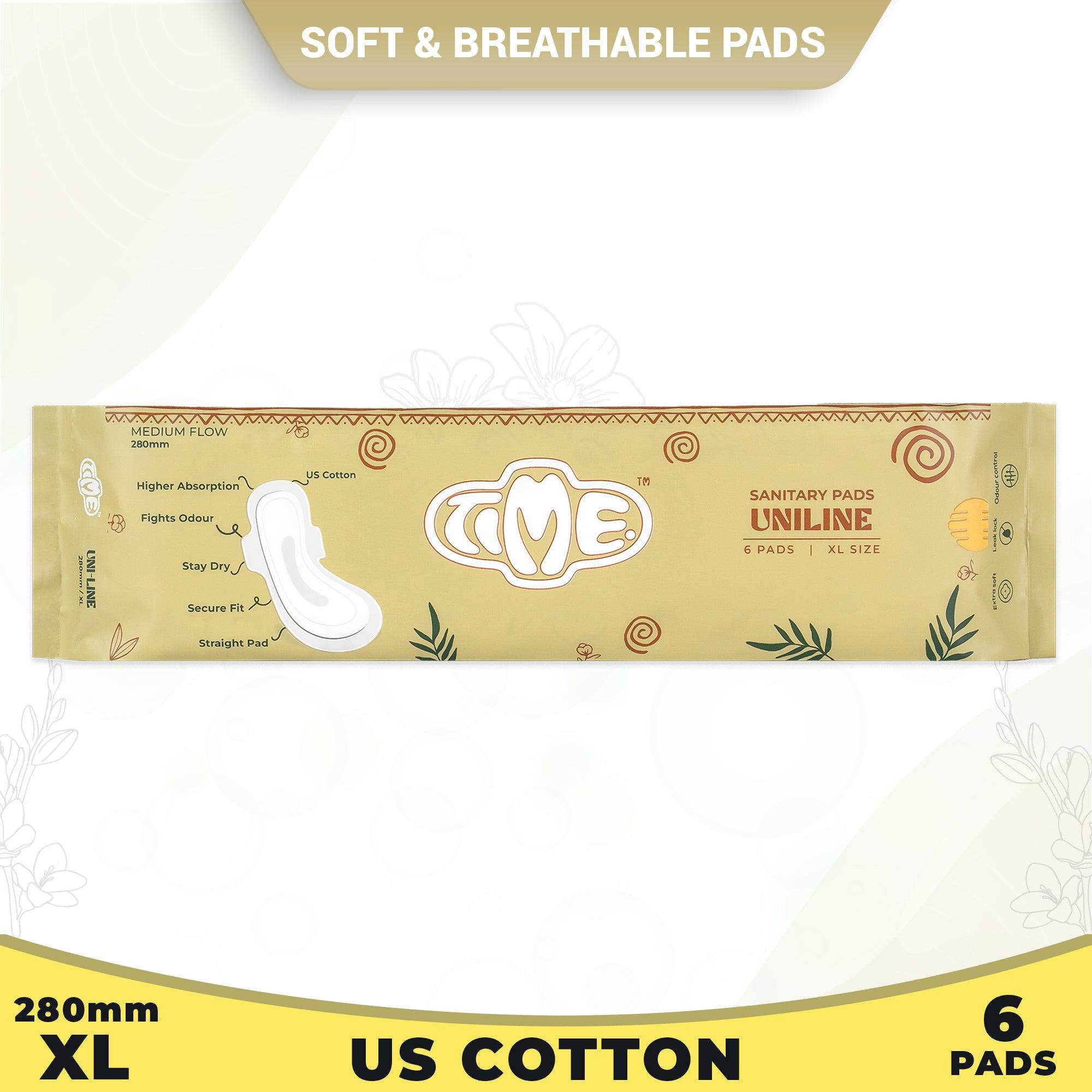 Straight Regular Sanitary Pads - XL - TIMEPADS
