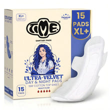 TIME ultra velvet sanitary pads for heavy flow and NW cotton top sheet