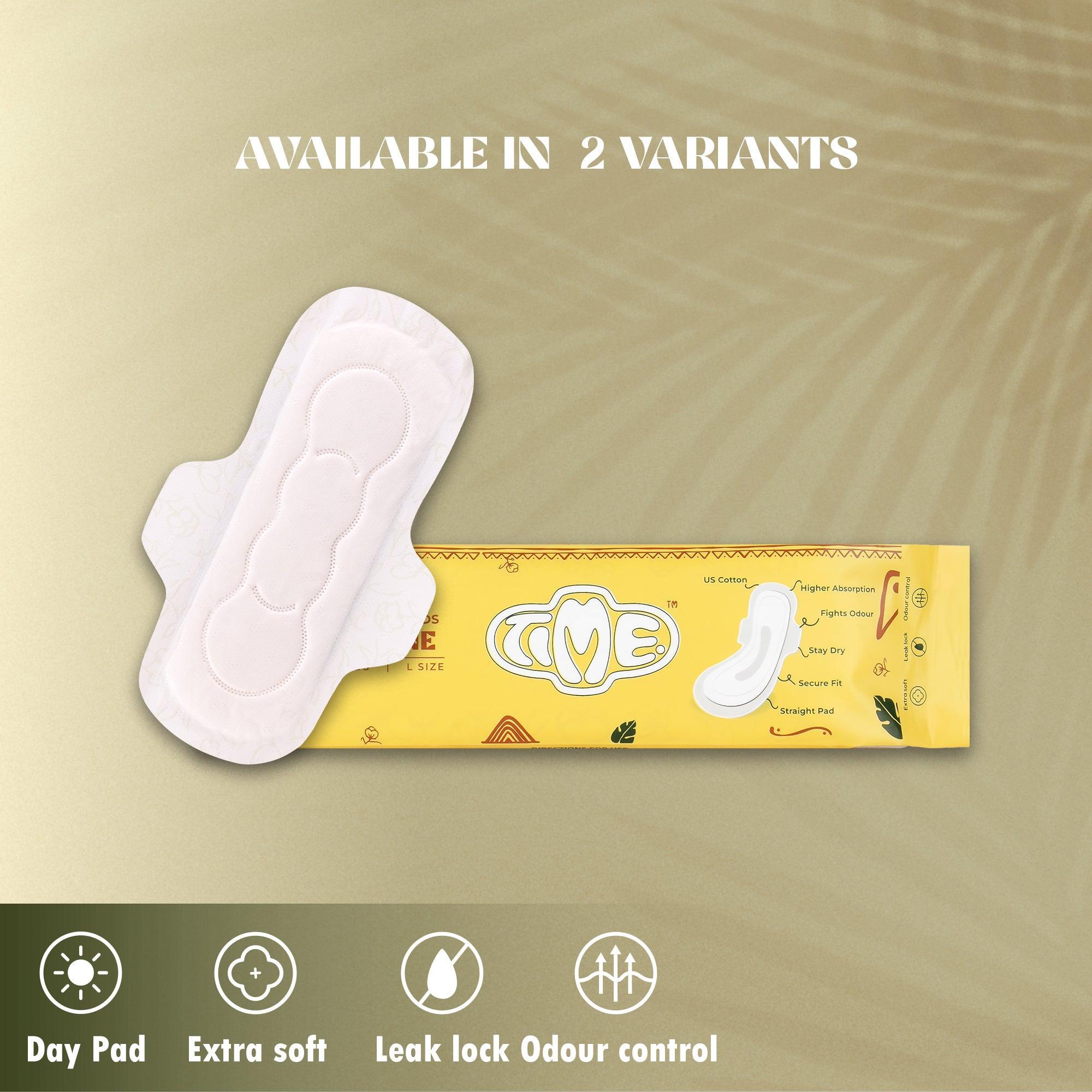 Time - US Cotton Sanitary Pads - L - TIMEPADS