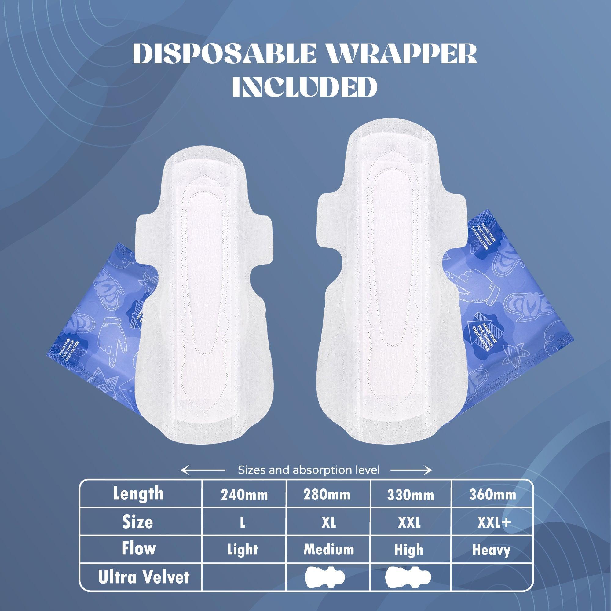 Gift Travel friendly sanitary pads - XL - TIMEPADS