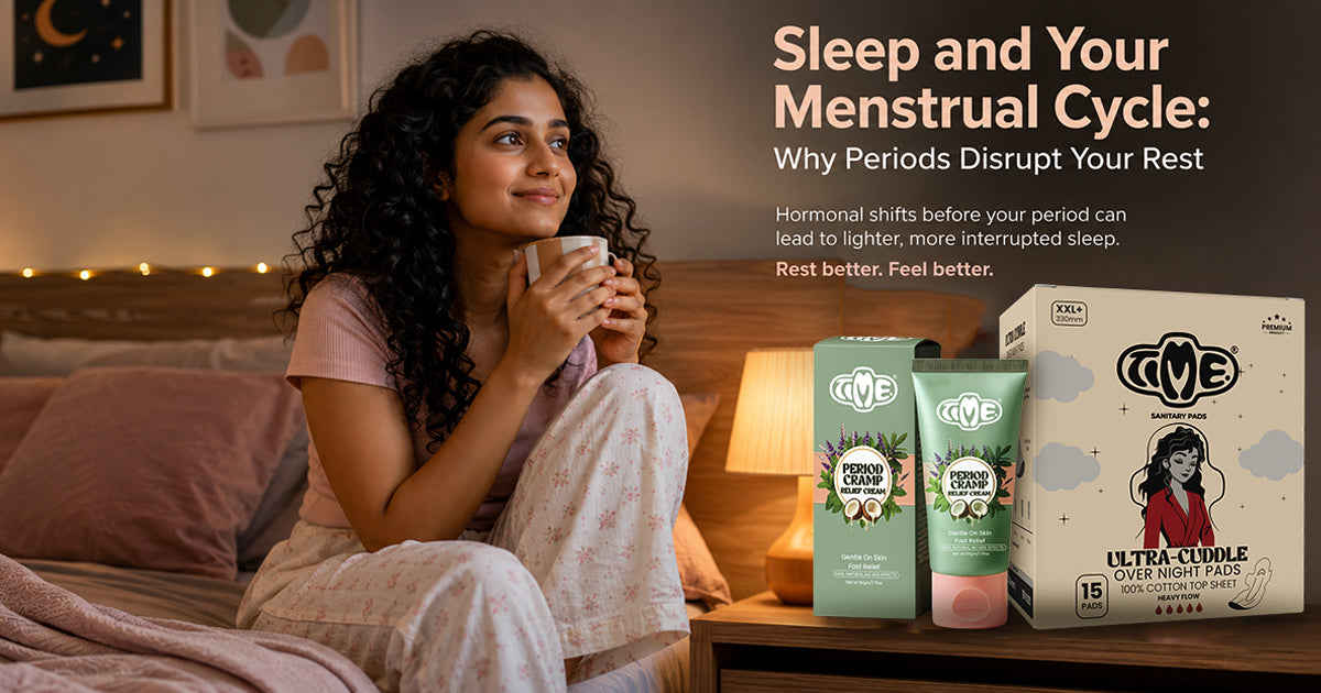 A woman drinking from a coffee cup while a tube of Times Ultra Cuddle and Pain Relief Cream is placed on the table beside her.