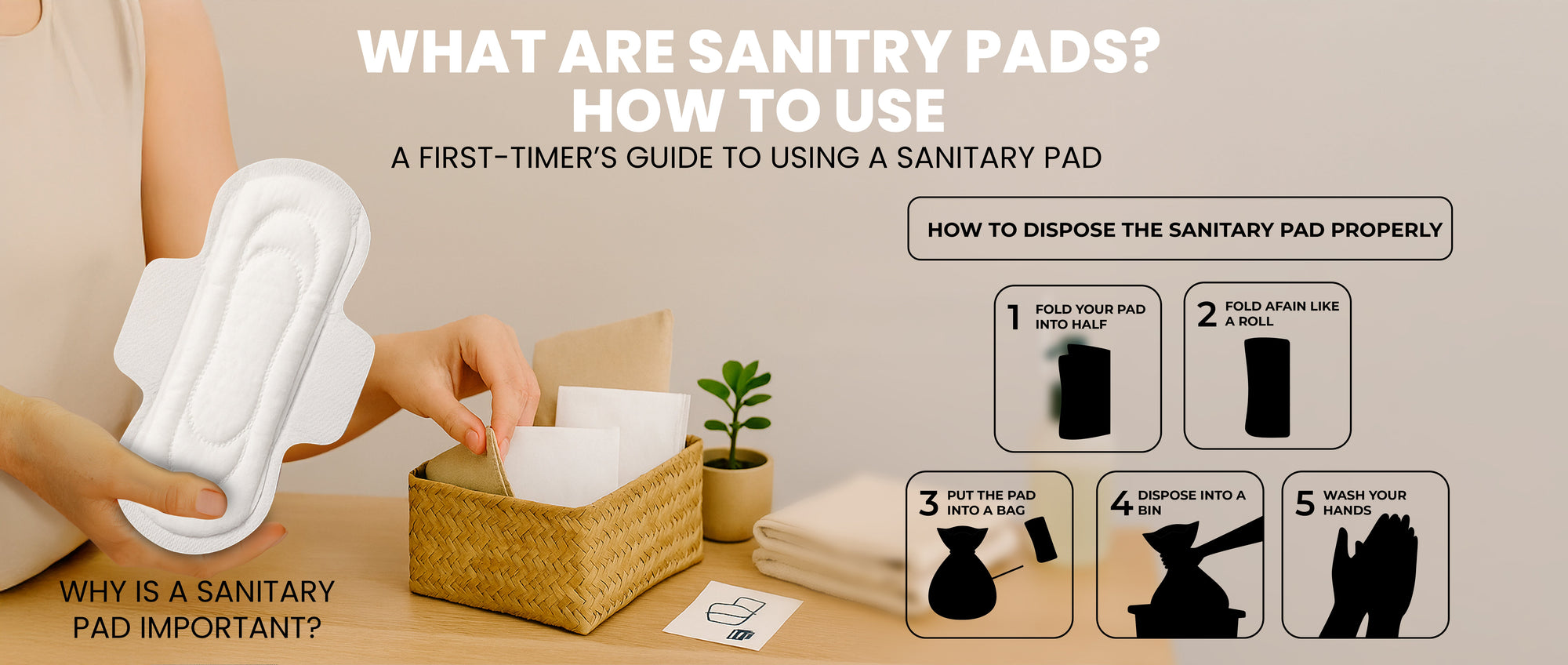 A Complete Guide to What Sanitary Pads Are and How to Use &amp; Dispose Them