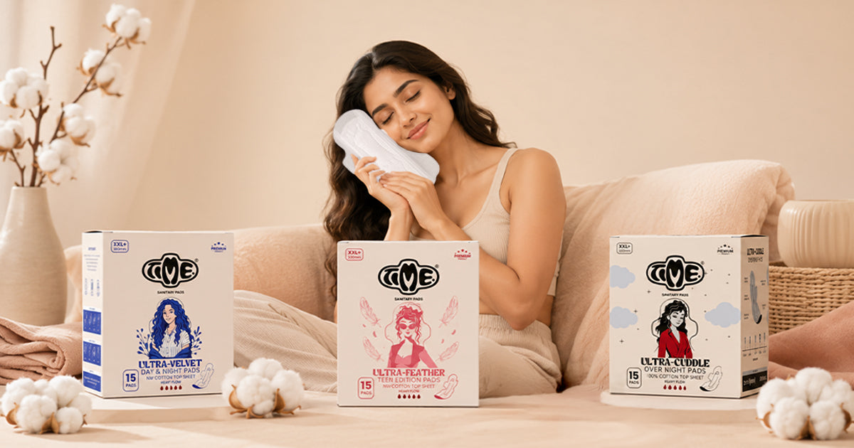 A girl is feeling comfortable with TIME sanitary pads