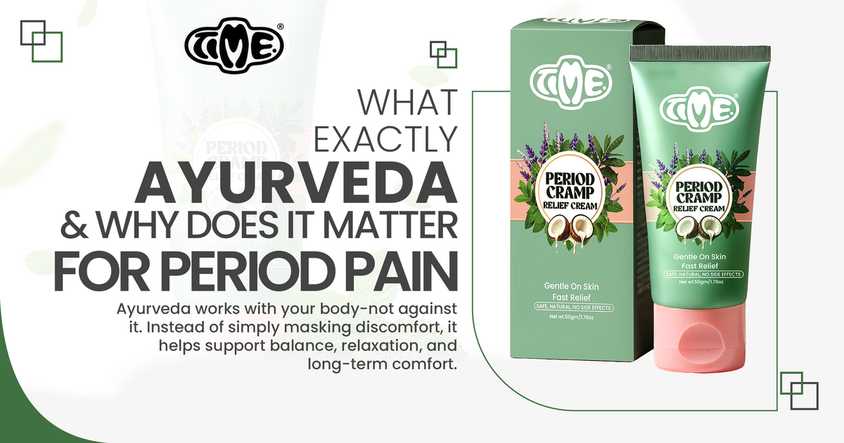"TIMEPADS Ayurvedic Period Cramp Relief Cream – Gentle on Skin, Fast Relief, No Side Effects | Ayurveda for Period Pain"