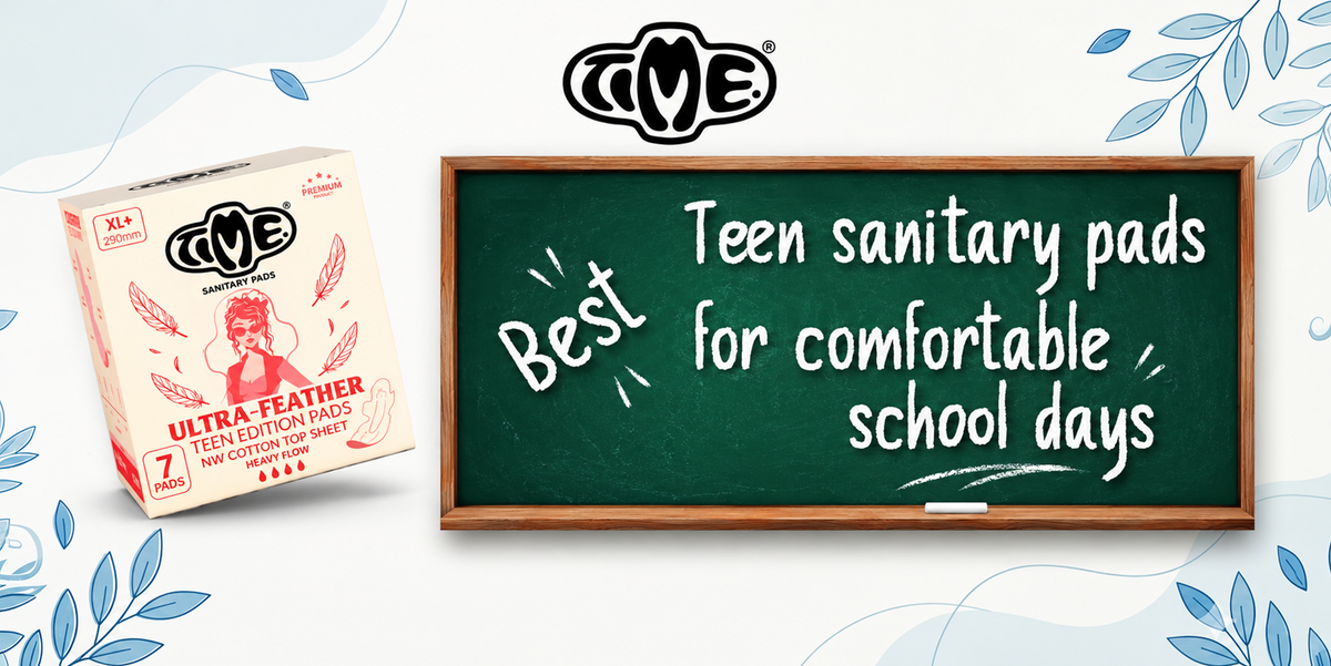 Teen sanitary pads for comfortable school days with TIME