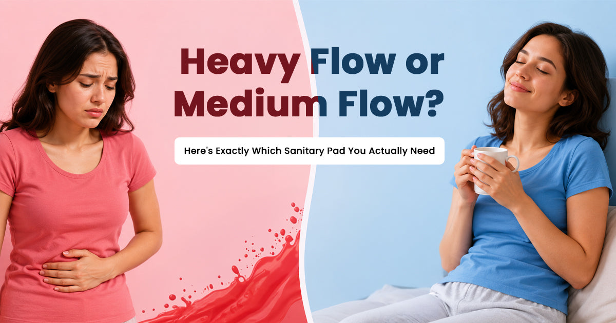 Heavy flow vs medium flow sanitary pad comparison   with TIME