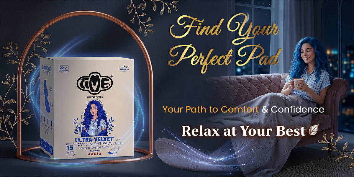 TIME Ultra-Velvet Day & Night Sanitary Pads XXL+ – Find Your Perfect Pad, comfort & confidence, heavy flow, 15 pads