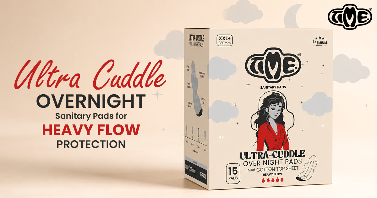 Ultra Cuddle Overnight Sanitary Pads For Heavy Flow Protection from TIMEPADS