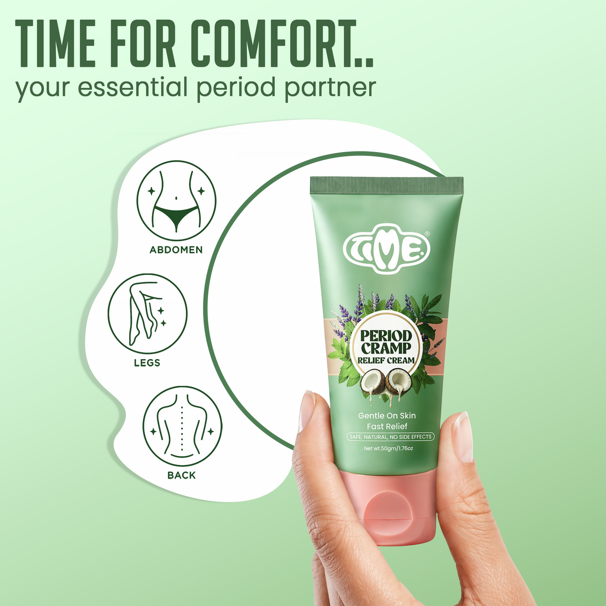 Period Cramps Relief Cream for Menstrual Cramps – Natural Ayurvedic Formula