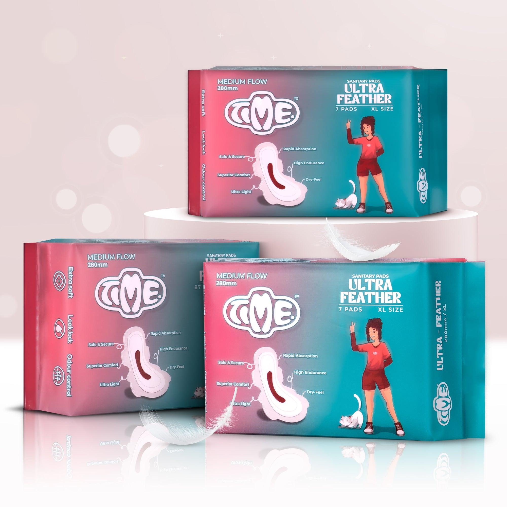 Soft, breathable pads providing reliable protection and comfort for medium flow days, designed for teens.