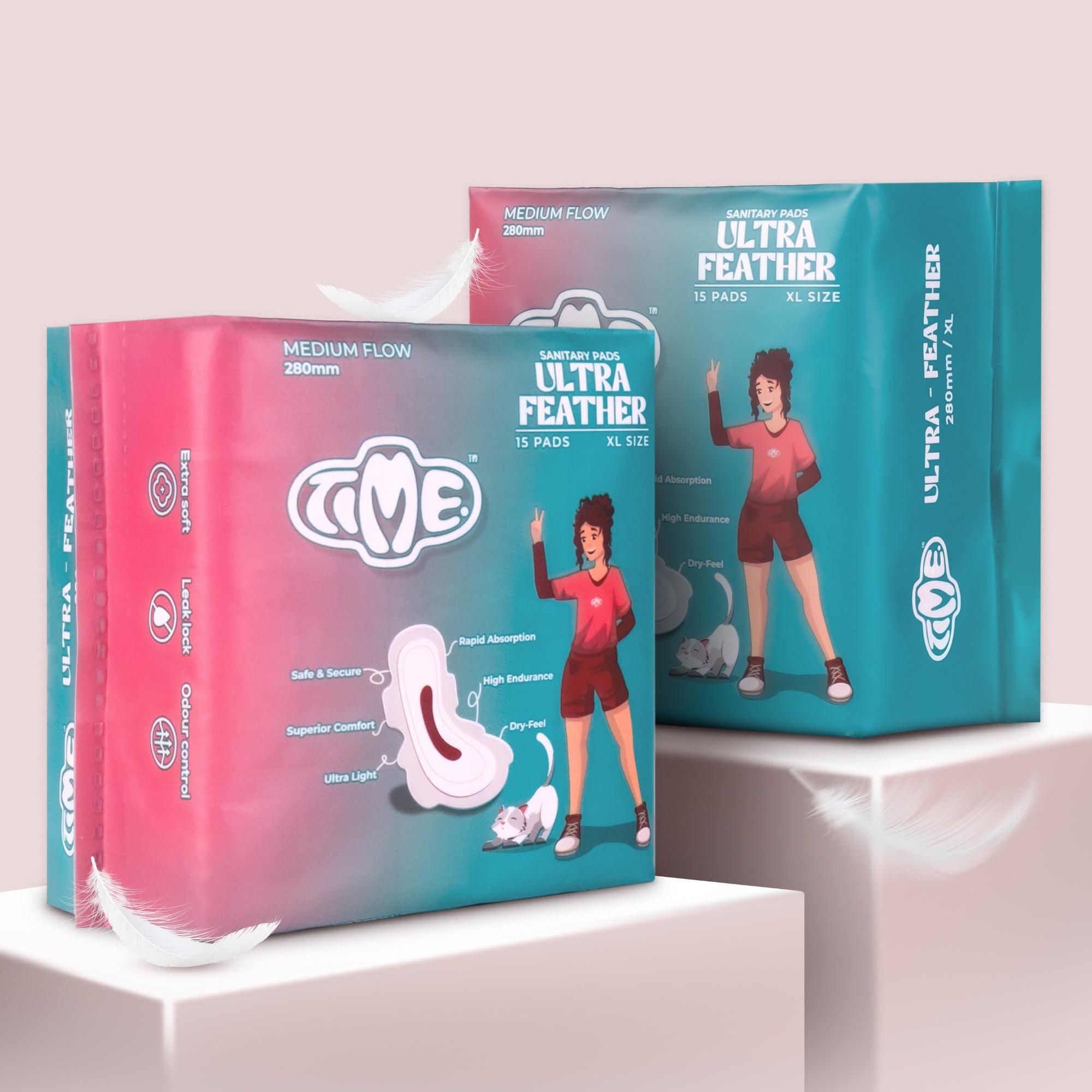 Lightweight, breathable pads designed for comfort and protection during medium flow days for teens.