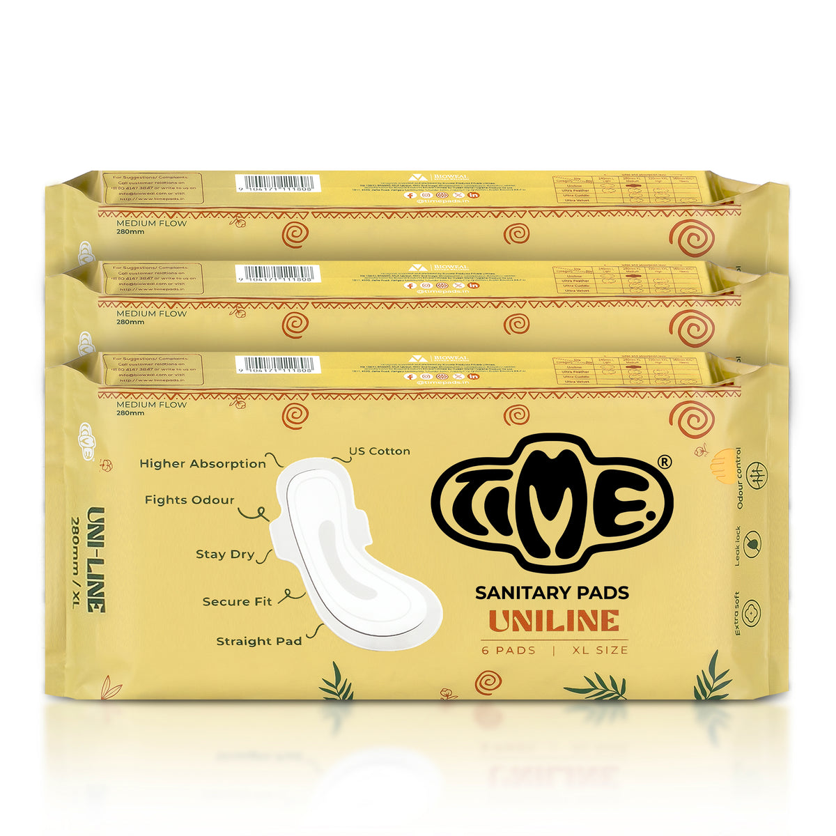 Uniline 280mm XL+ 3 Packs (6 pads each)