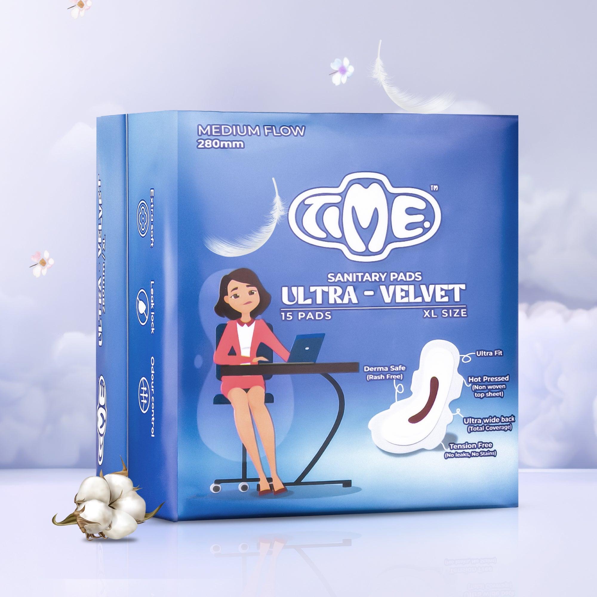 Soft, breathable pads designed for medium flow protection and comfort throughout the day.