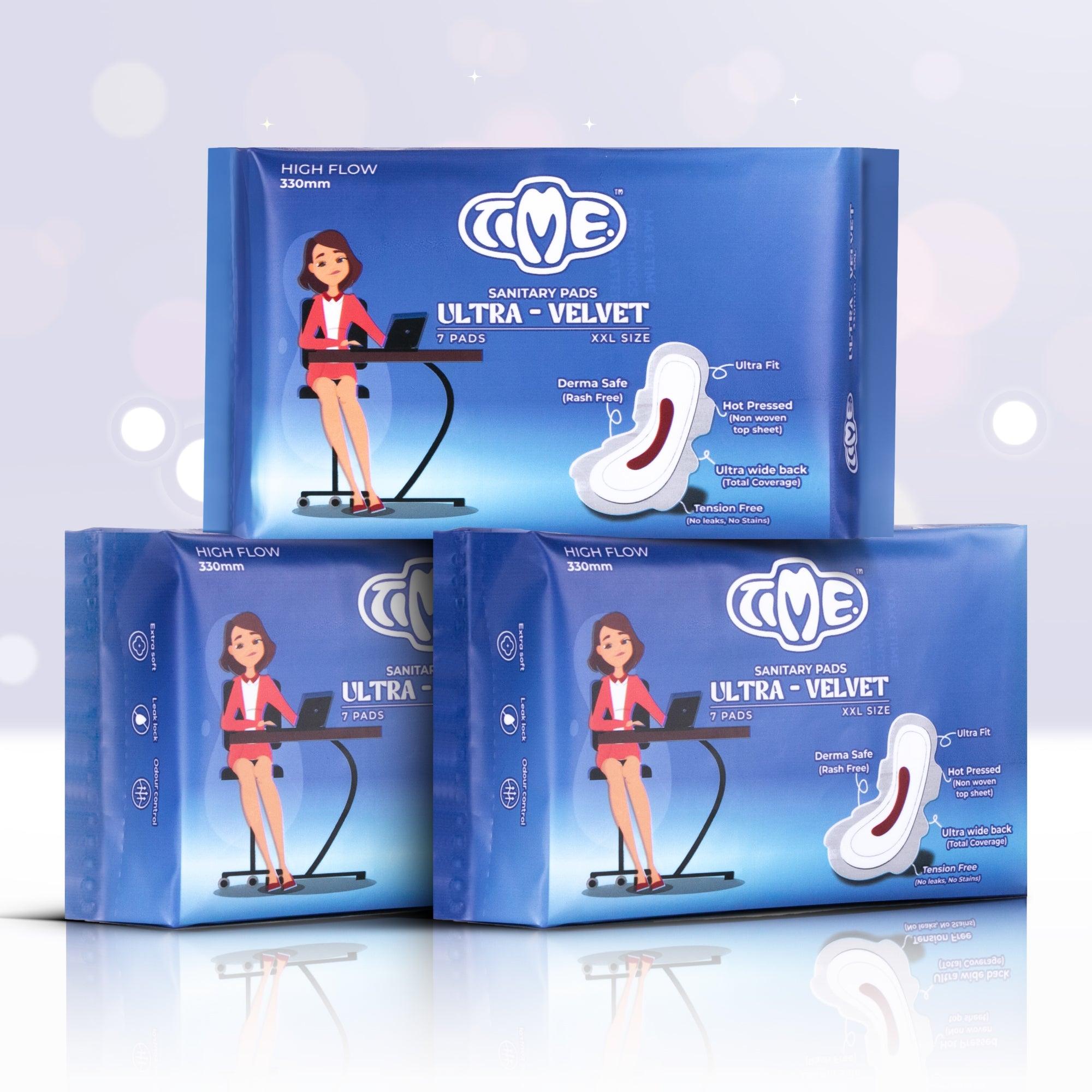 Soft and absorbent pads designed for maximum protection and comfort during heavy flow days.