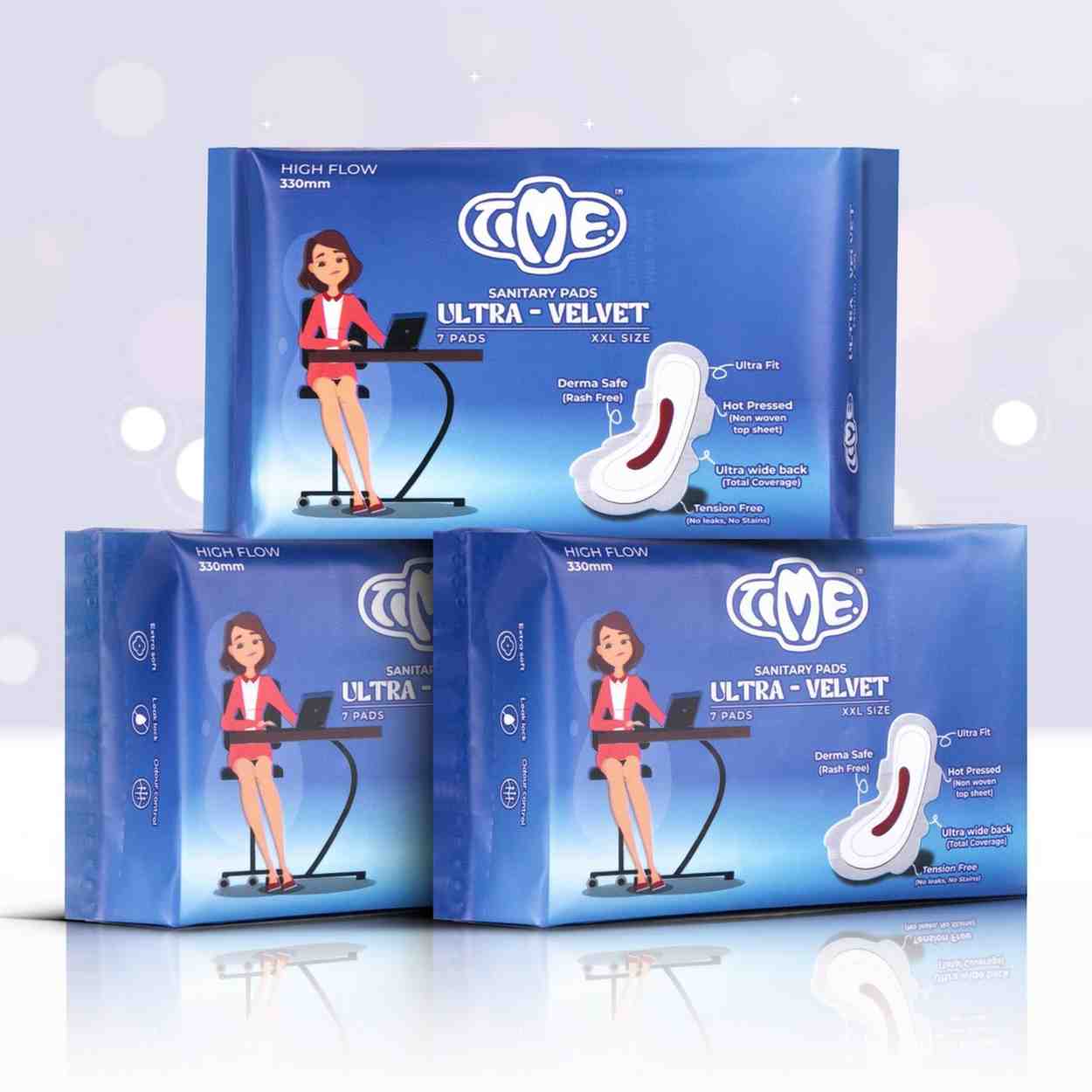 Heavy flow sanitary pads long wear - XXL