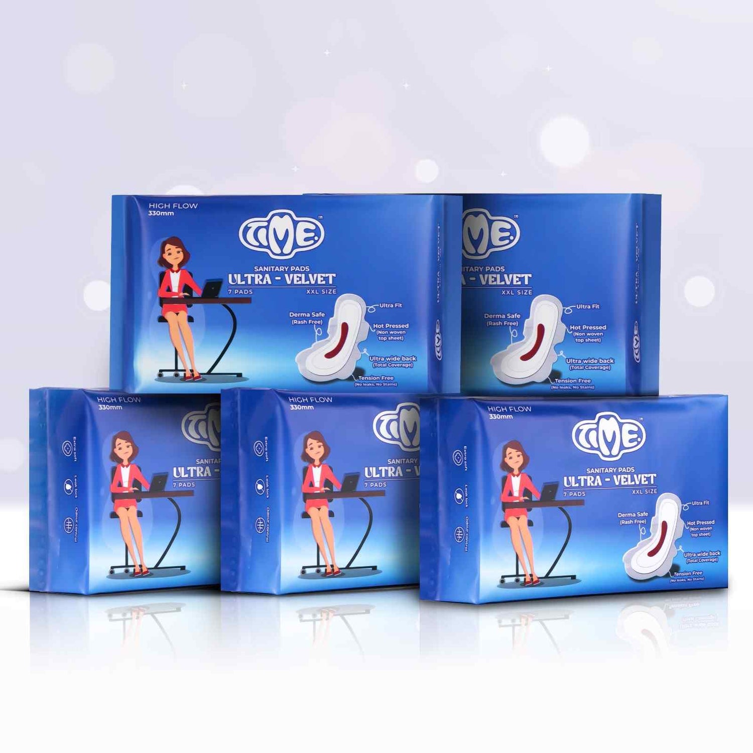 Sanitary pads for heavy periods XXL pack of 7 (5 packs)