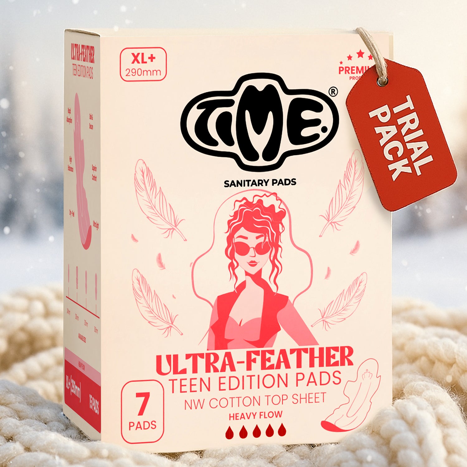 Ultra soft cotton cover heavy absorption pads  XL+  7 pads