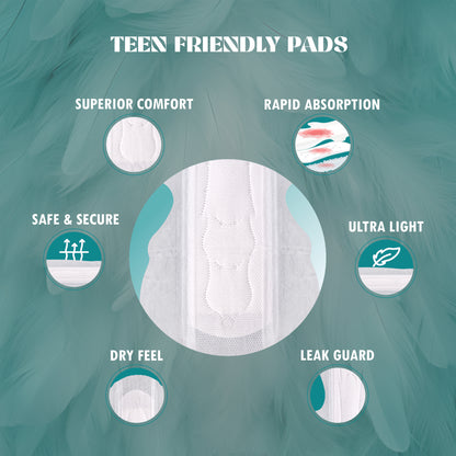 Time Ultra Feather XL + Ultra Cuddle XXL Sanitary Pads | Teen Pads | Over Night Comfort | Rash Free (1 Pack each)