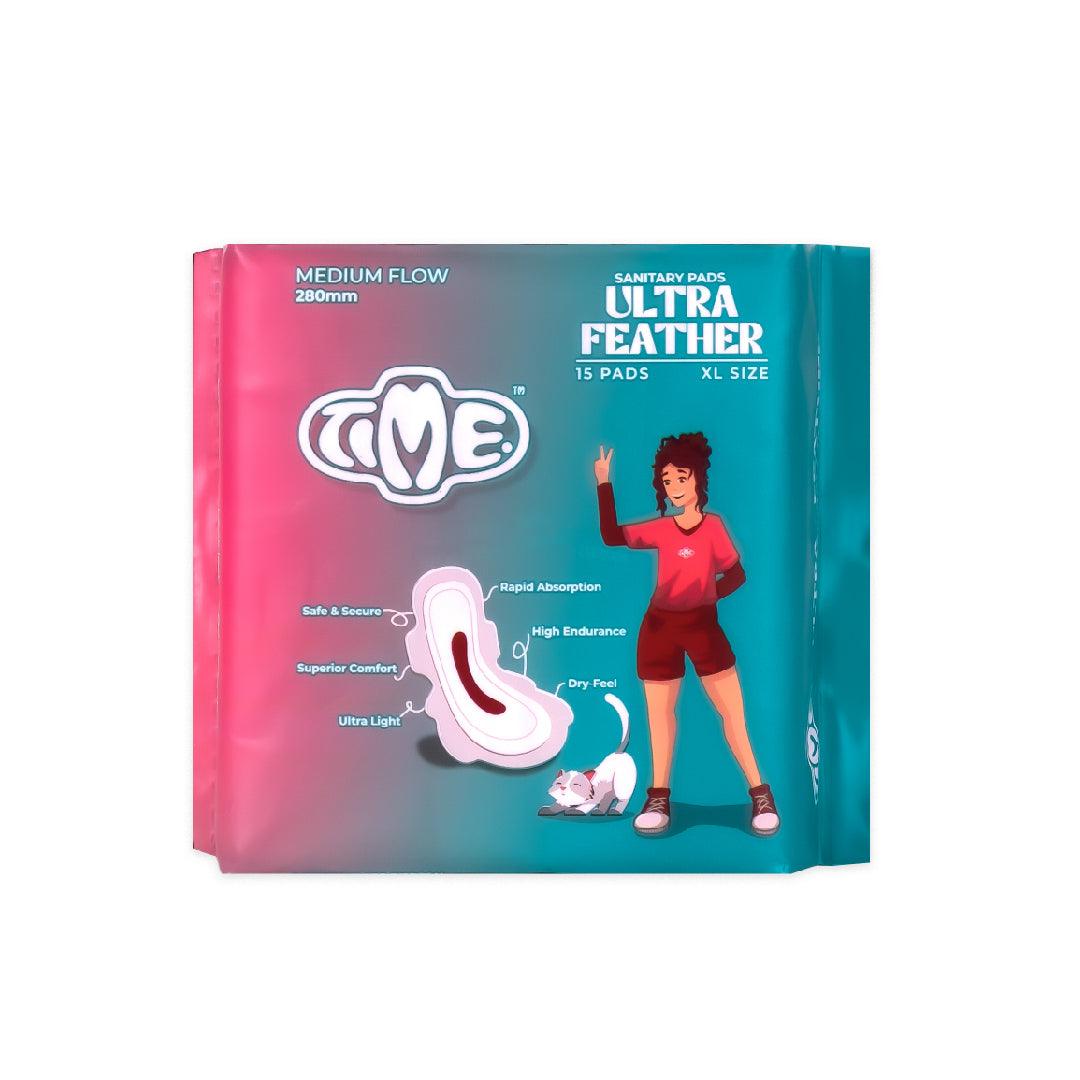 Ultra Feather XL & Ultra Cuddle XXL (1 Pack each) Sanitary Pads - Timepads.in