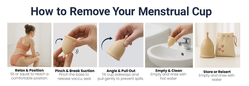 Remove menstrual cup