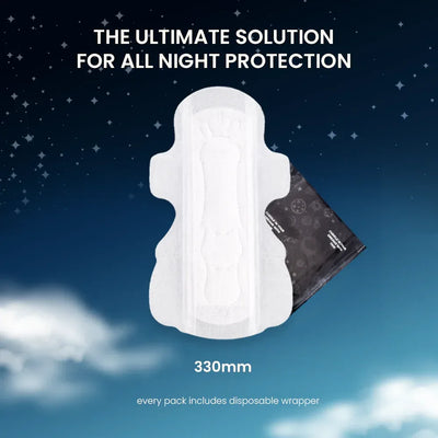 Overnight wider back rash free heavy flow pads XXL+ 15 pads - TIMEPADS