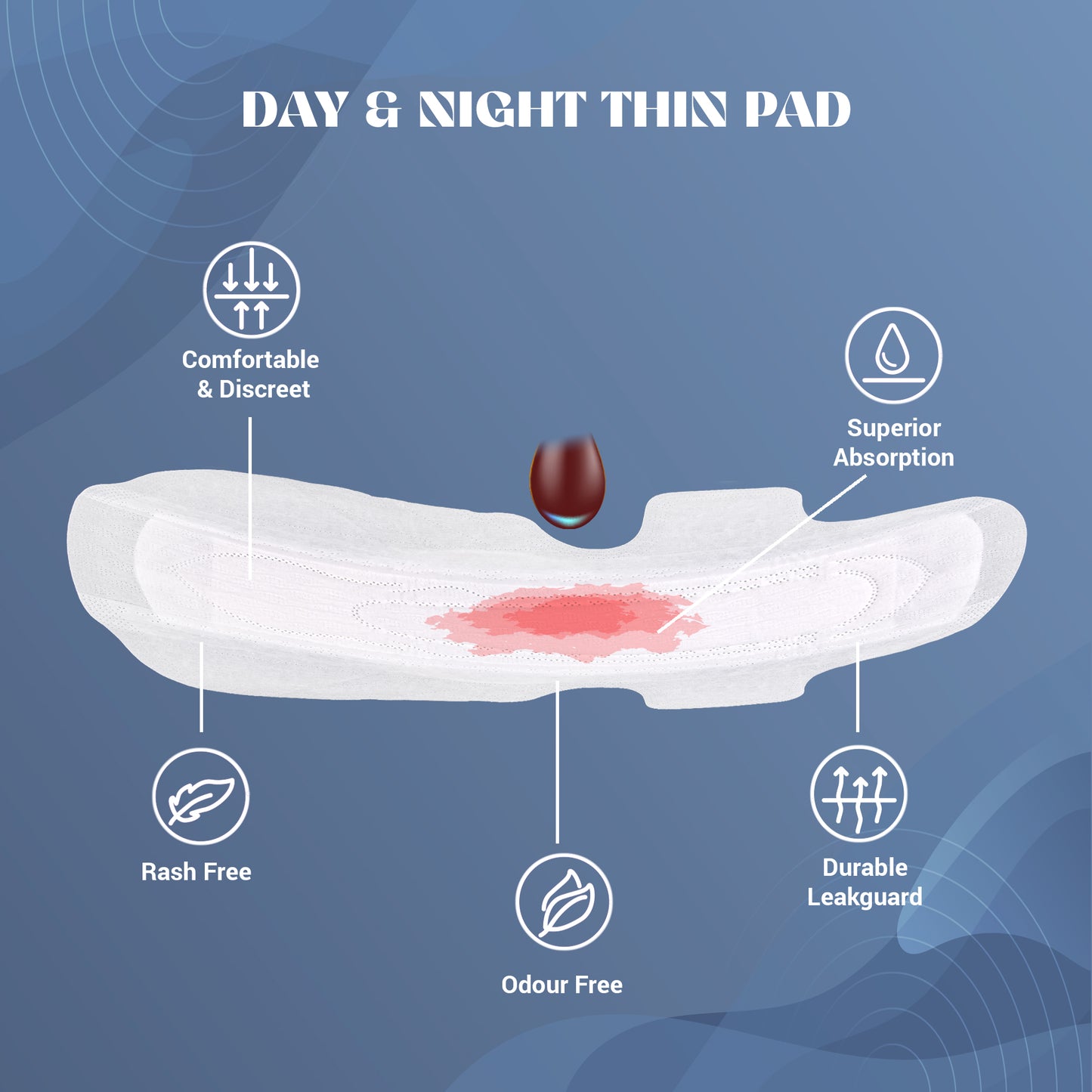 Time Ultra Velvet Derma Safe with Superior Absorption Secure Fit Leak Proof Day/Night Sanitary Pads