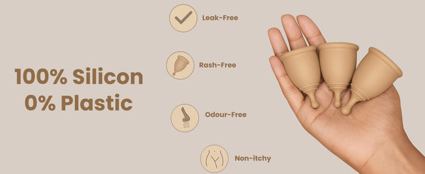 TIME Ultra-Safe Menstrual Cup | Medical Grade Silicone | 12 Hours Leak-Proof Protection | Rash-Free