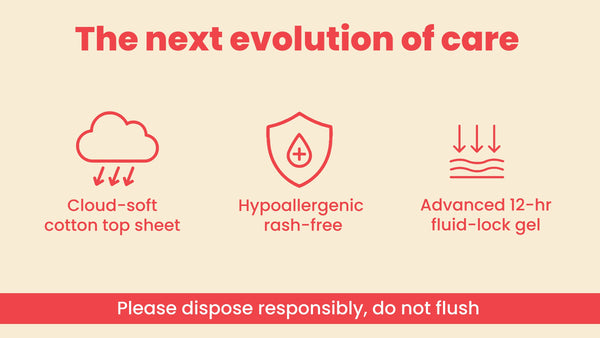 Ultra soft cotton top cover pads for women XL+ 15 Pads