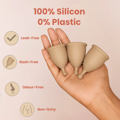 Time Menstrual Cup 100% Medical Grade Silicone Zero Plastic – Leak-Free Rash-Free Odour-Free and Non-Itchy