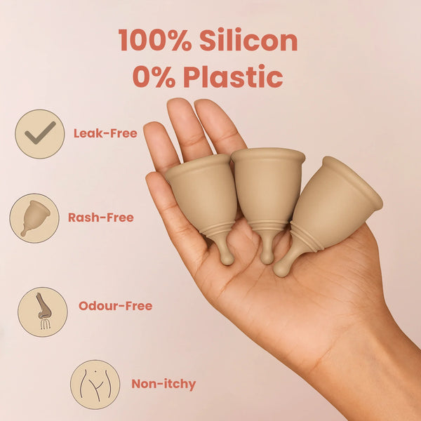 Time Menstrual Cup 100% Medical Grade Silicone Zero Plastic – Leak-Free Rash-Free Odour-Free and Non-Itchy