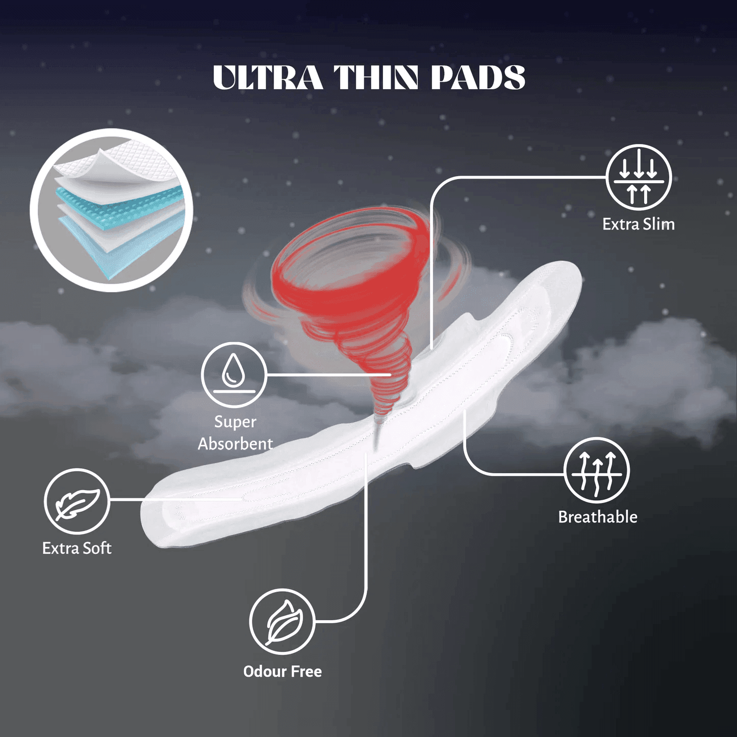 ultra cuddle 330mm XXL sanitary pads for heavy flow nights, ensuring leak-free, comfortable sleep with a wide back, overnight use