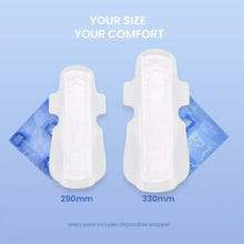 Time Sanitary Pads Size Guide – 290mm XL+ and 330mm XXL+ with Individual Disposable Wrapper Included