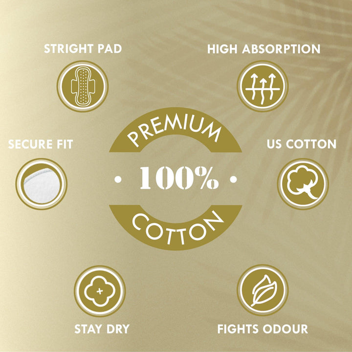 Time - US Cotton Sanitary Pads - L - TIMEPADS