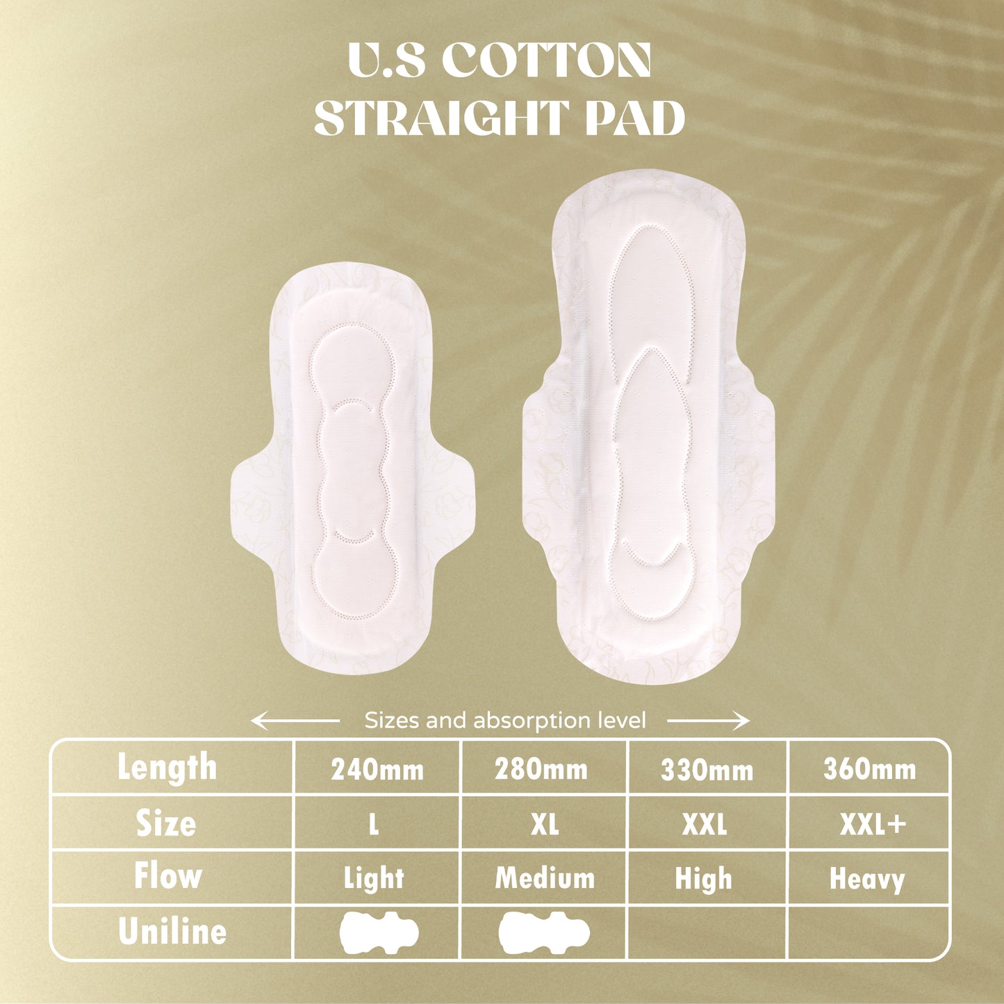 Time Uniline Super Combo Sanitary Pads | Straight Pads | U.S. Cotton | Odour Control | Extra Soft