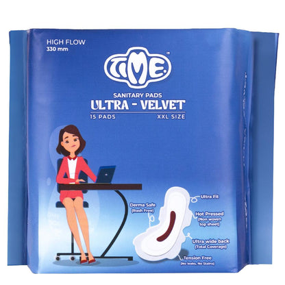 Ultra Velvet XXL 15 (1 pack) & Ultra Cuddle XXL 7 (2 packs) Sanitary Pads - Timepads.in