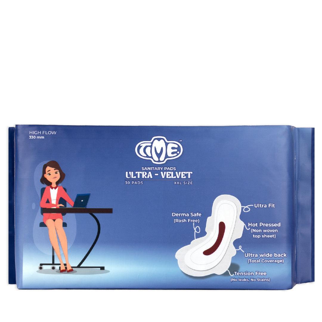 Ultra Velvet XXL 30 (2 packs) & Ultra Cuddle XXL 15 (2 packs) Sanitary Pads - Timepads.in