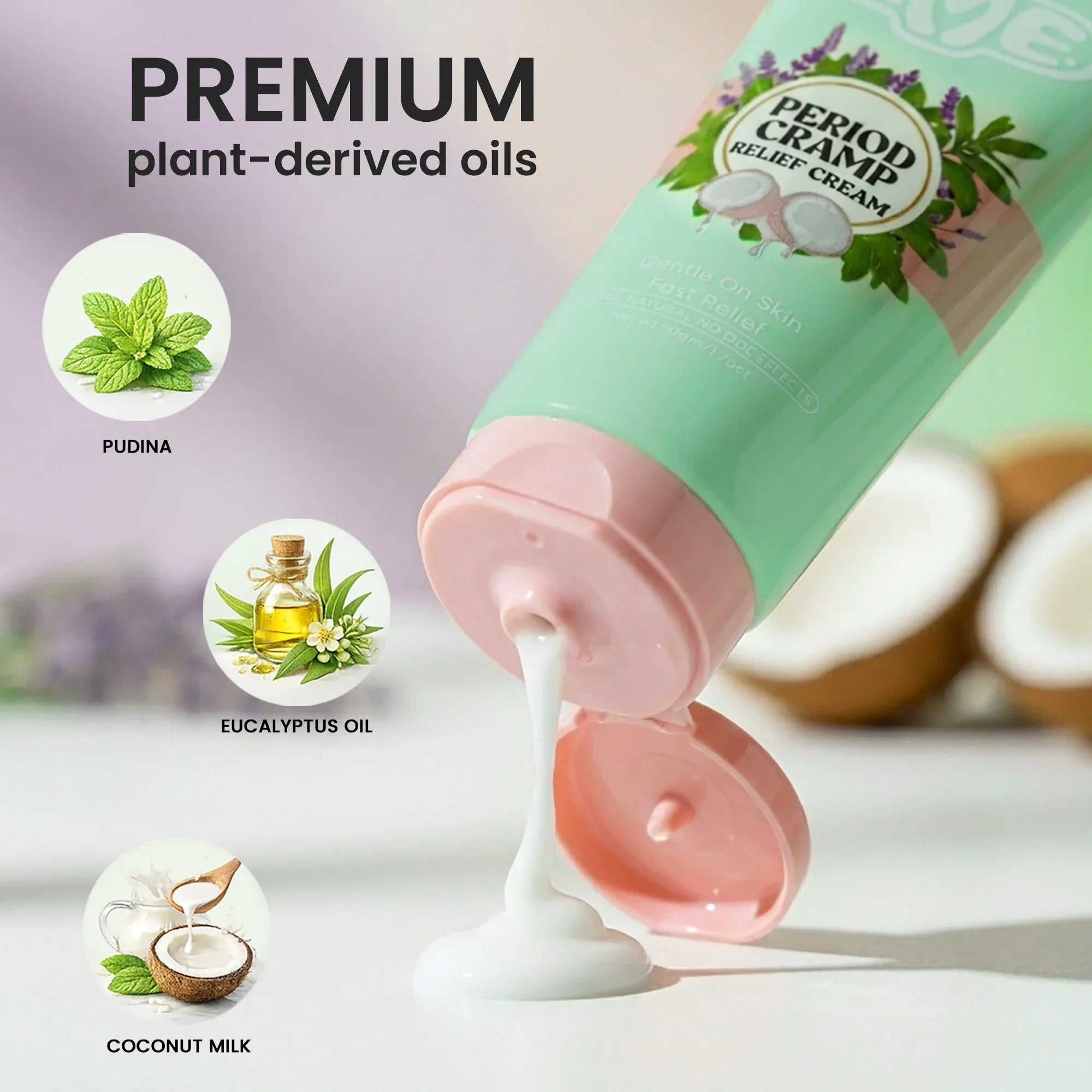 Period Pain Relief Cream for Menstrual Cramps – Natural Ayurvedic Formula - TIMEPADS