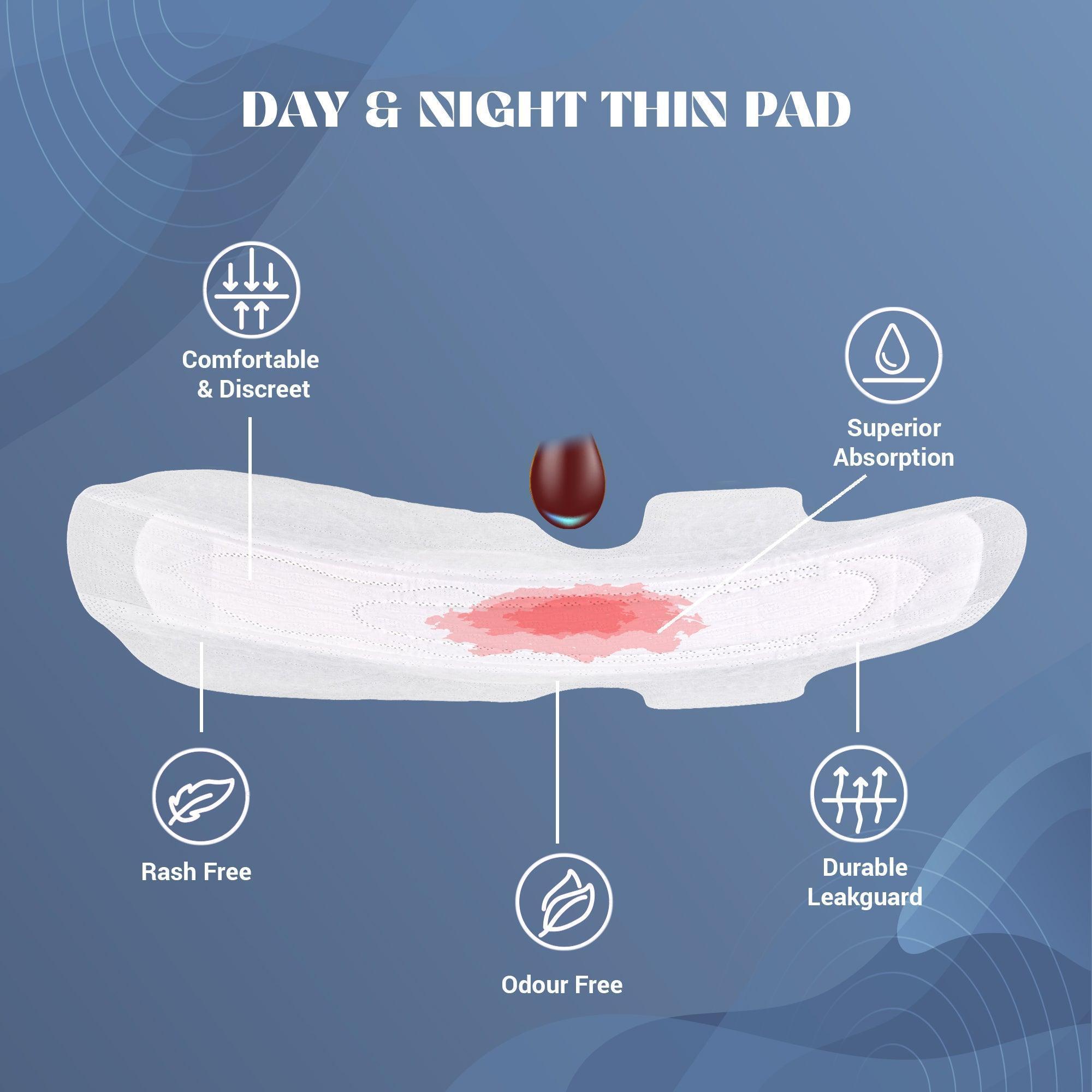 Medium flow Ultra Velvet sanitary pads, 280mm XL, with breathable fabric and a rash-free surface sanitary pads